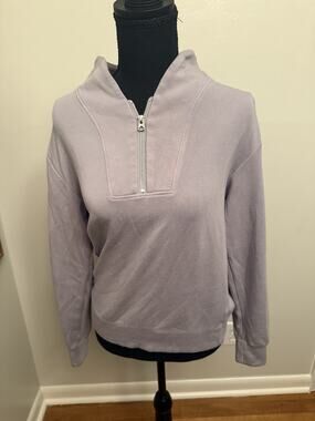 Softies DreamTech Johnny Collar Shirt Gray Size XS Comfortwear Leisure 1/4 Zip